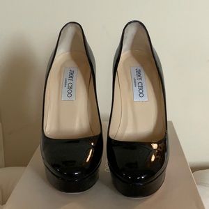Jimmy Choo Black Platform Pump Patent Leather Size 36